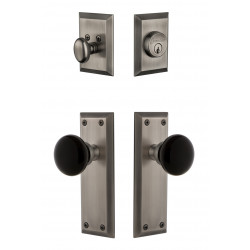 Grandeur Fifth Avenue Long Plate w/ Coventry Knob & Matching Deadbolt