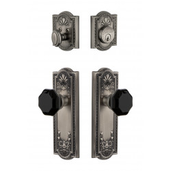 Grandeur Parthenon Long Plate w/ Lyon Knob & Matching Deadbolt