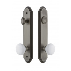 Grandeur Arc Tall Plate Complete Entry Set w/ Hyde Park Knob