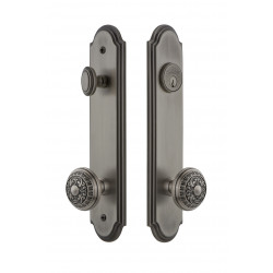 Grandeur Arc Tall Plate Complete Entry Set w/ Windsor Knob