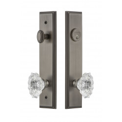 Grandeur Carre' Tall Plate Complete Entry Set w/ Biarritz Knob