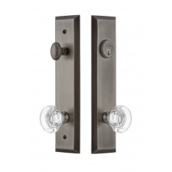 Grandeur Fifth Avenue Tall Plate Complete Entry Set w/ Bordeaux Knob