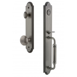Grandeur Arc One-Piece Handleset w/ Fifth Avenue Knob
