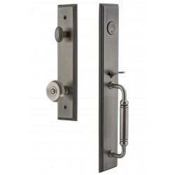 Grandeur Carre' One-Piece Handleset w/ Bouton Knob