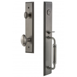 Grandeur Carre' One-Piece Handleset w/ Eden Prairie Knob