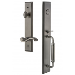 Grandeur Carre' One-Piece Handleset w/ Portofino Lever