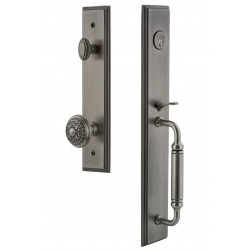 Grandeur Carre' One-Piece Handleset w/ Windsor Knob