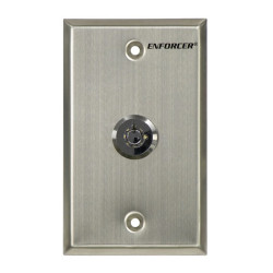SECO-LARM SD Key Switch Plate, N.C. Turn-to-Open, Momentary Key Switch