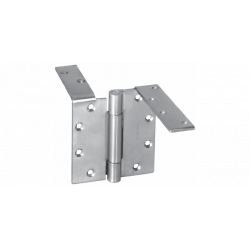 McKinney TA794 Steel Anchor Hinge Set w/ 4" Door Leg, 5" x 4 1/2", Dull Chromium