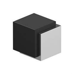 Deltana FDBB134 Floor Door Bumper 1-3/4", Cube, Contemporary, Stainless Steel