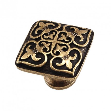 Vicenza K1301 Fluer de Lis French Square Knob