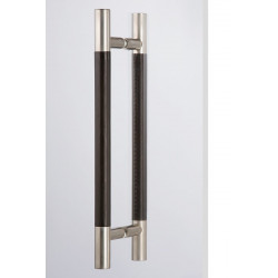 Mockett DH402-BB Large Leather Barrel Door Handle Back-to-Back Set