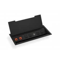 Mockett PCS91/USB Large Hinged Lid Power Grommets - 4 Power/2 Data/Dual USB
