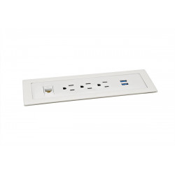 Mockett PCS100C Recessed Power Grommets - 3 Power/USB/Data