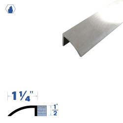 Legacy Manufacturing 3341MA Half Saddle (1-1/4" by 1/2"), Finish-Mill Aluminum