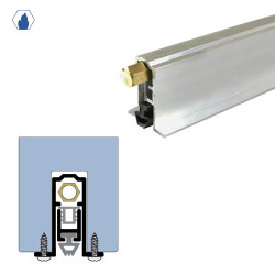 Legacy Manufacturing 7023CA Concealed Automatic Door Bottom (1-3/16" by 1-1/2"), Finish-Clear Anodized Aluminum