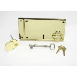 D. C. Mitchell T2 Brass Privacy Lock, w/ 1 -3/4" Round Knob