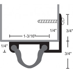NGP 113N Aluminum Neoprene Door Shoe