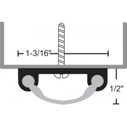 NGP 12V Aluminum Vinyl Door Shoe