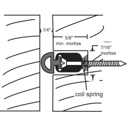 NGP 143N Aluminum Mortised Astragal w/ Neoprene Seal