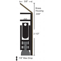 NGP 229NBR Architectural Bronze Automatic Door Bottom with Neoprene Seal
