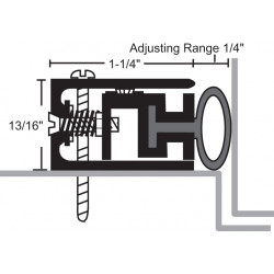 NGP 3038N Aluminum Spring Adjustable Neoprene Perimeter Seal