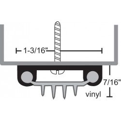 NGP 312V Aluminum Finned Vinyl Door Shoe