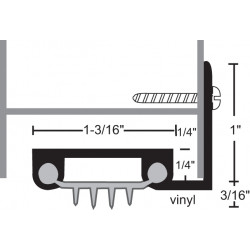 NGP 313V Aluminum Finned Vinyl Door Shoe