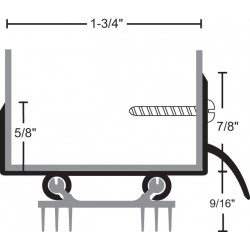 NGP 319ET6 Aluminum Thermoplastic Door Shoe