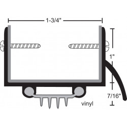 NGP 319V Aluminum Finned Vinyl Door Shoe
