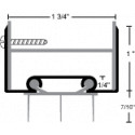 NGP 35ET Aluminum Thermoplastic Door Shoe w/ Notched Fins