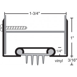 NGP 35EV Aluminum Finned Vinyl Door Shoe