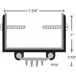 NGP 36V Aluminum Finned Vinyl Door Shoe