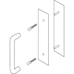 Burns Manufacturing 74L x 54M26D Concealed Mount Push/Pull Plate Set