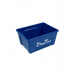 Busch Systems 101423 Deskside Recycler (12 Pack) - Single - Mobius Loop-We Recycle - Blue