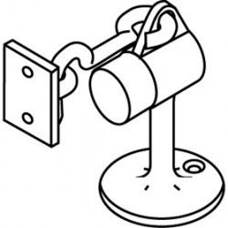 Trimco 1223 Floor Stop & Holder, Wood Screw