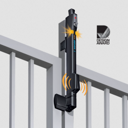 D&D ML3ATPKAG2 MagnaLatch Top Pull w/ Alarm, 6-Pin Lock, Keyed Alike, Black