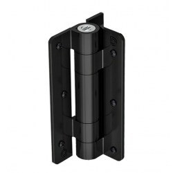 D&D KF3A1BL KwikFit Aluminum, Self-Closing Gate Hinge, 1" Leaf Width, Finish-Black, (Pair)
