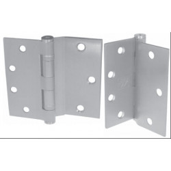 PBB BB8445652 Standard Weight 5-Knuckle Template Half Surface Ball Bearing Satin Chrome 4.5" Steel Hinge