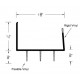Reese 1033 Hospitality Line, Door Bottoms, Dark bronze anodized aluminum, 1-29/32" x 1-17/32"