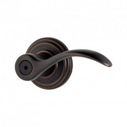 Kwikset 282-247 Privacy Pembroke Lever w/ Venetian Bronze Finish