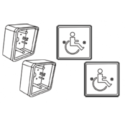Cal-Royal 8650-KIT Basic 4.5" Square Push Plate Package, For 8600 Series