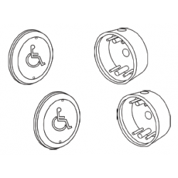 Cal-Royal 8652-KIT Basic 6" Round Push Plate Package, For 8600 Series