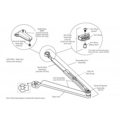 ACCENTRA (formerly Yale) Y400 Non-Hold Open Arm Assembly For Series 3000 Series Closer