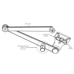 ACCENTRA (formerly Yale) 4020 Holder/Stop Arm Assembly, Non-Hold Open For Door Closer