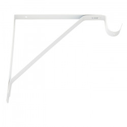 BHP 702W H.D. Fixed Shelf & Rod Support Bracket, Finish- White