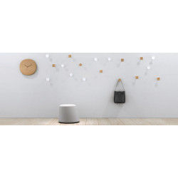 Magnuson POINTO-20W Square Epoxy Coated Steel Coat Hook W/ Laminated Matte Oak Front Plate