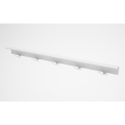 Magnuson STAL-5-P Painted Steel Wall Mounted Hook Strip, Width-50"