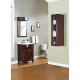 American imaginations AI-11 Transitional Birch Wood-Veneer Wall Curio In Coffee