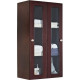 American imaginations AI-11 Transitional Birch Wood-Veneer Wall Curio In Coffee